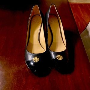 Tory Burch Black Wedge Heels